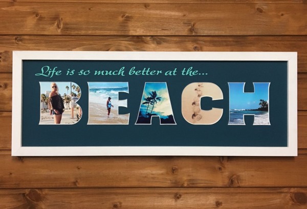 life is so much better at the BEACH, 20x60cm