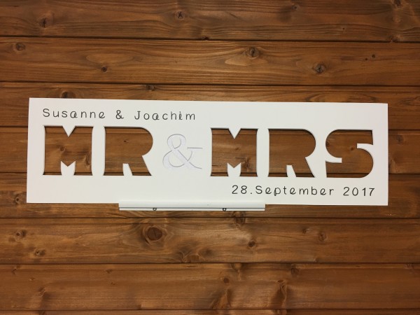 MR & MRS, 20x70cm, personalisiert