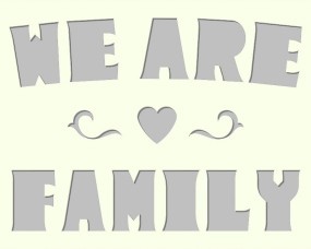 WE ARE FAMILY, 40x50cm